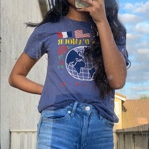 Pacsun Blue Graphic Tee Shirt